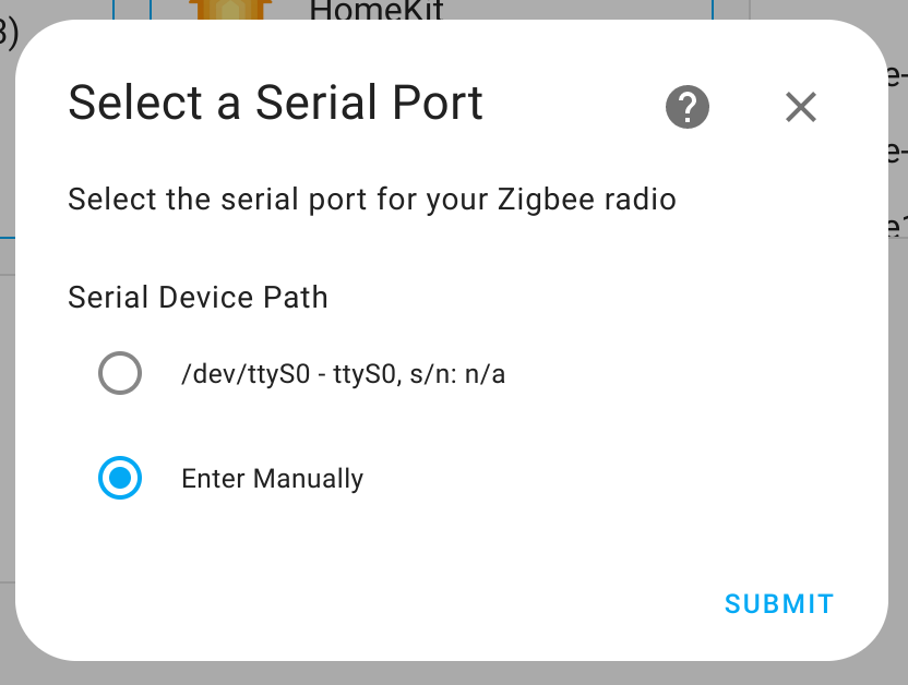 serial port settings